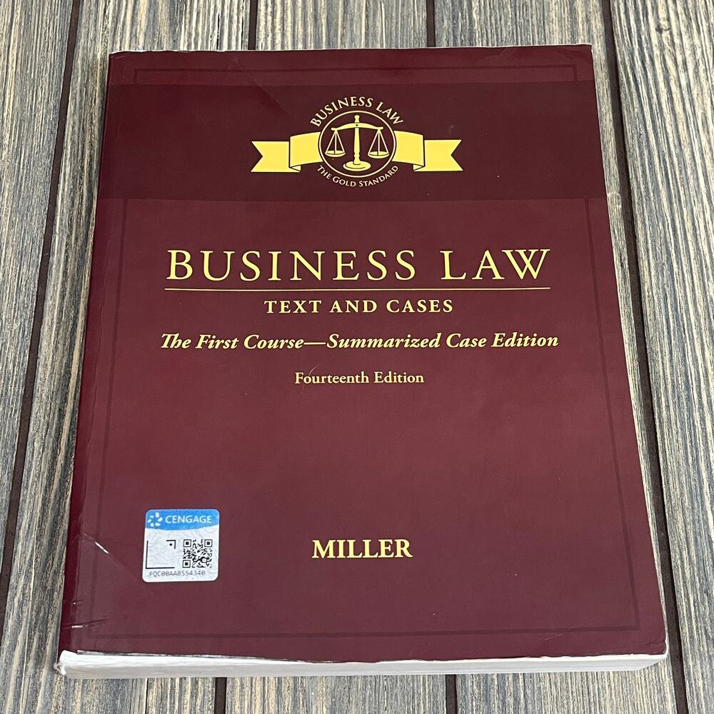 Business Law Text And‎ Cases 14th Edition Miller Cengage The First Course